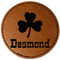 St. Patrick's Day Faux Leather Iron On Patch - Round (Personalized)