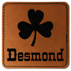 St. Patrick's Day Faux Leather Iron On Patch - Square (Personalized)