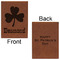 St. Patrick's Day Leatherette Sketchbooks - Large - Double Sided - Front & Back View