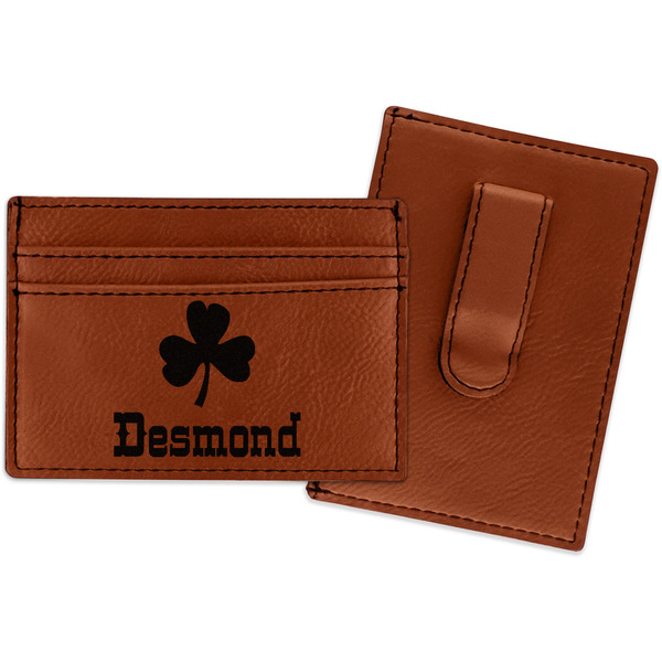 Custom St. Patrick's Day Leatherette Wallet with Money Clip (Personalized)