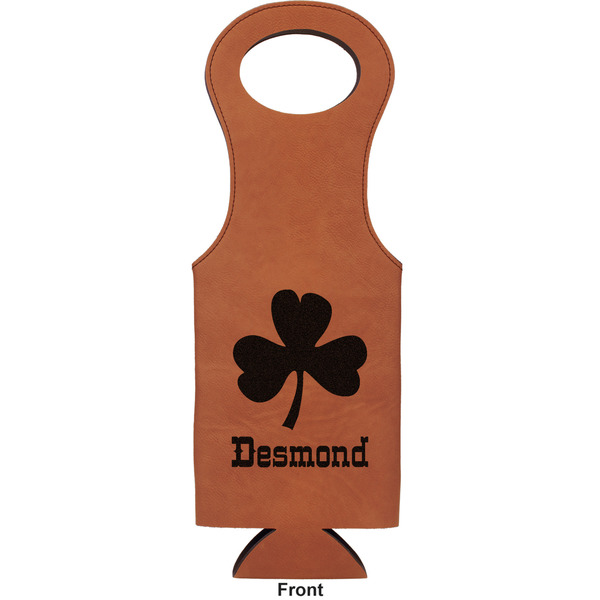 St. Patrick's Day Leatherette Wine Tote Single Sided - Front and Back