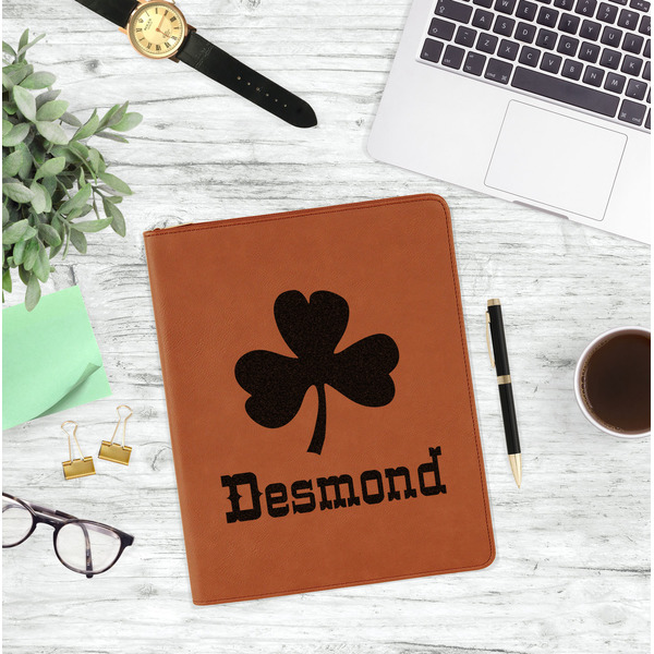 St. Patrick's Day Leatherette Zipper Portfolio - Lifestyle Photo