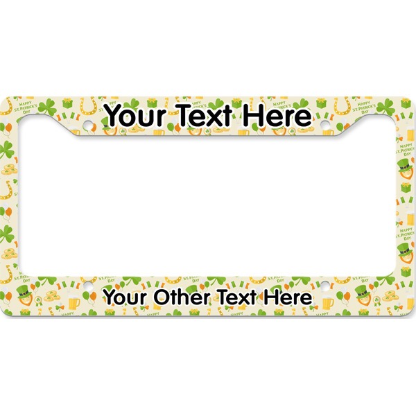 Custom St. Patrick's Day License Plate Frame - Style B (Personalized)
