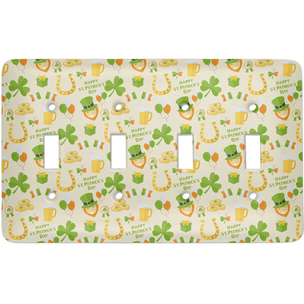 Custom St. Patrick's Day Light Switch Cover (4 Toggle Plate)
