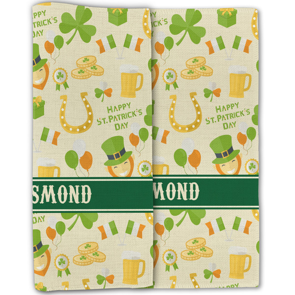 St. Patrick's Day Linen Placemat - Folded Half (double sided)
