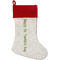 St. Patrick's Day Linen Stockings w/ Red Cuff - Front
