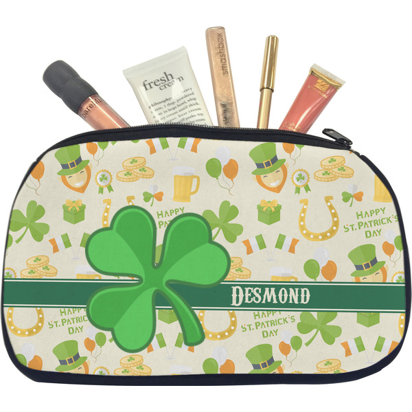 Custom St. Patrick's Day Makeup / Cosmetic Bag - Medium (Personalized)