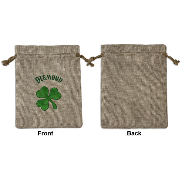 St. Patrick's Day Medium Burlap Gift Bag - Front Approval
