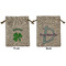 St. Patrick's Day Medium Burlap Gift Bag - Front and Back