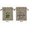 St. Patrick's Day Medium Burlap Gift Bag - Front & Back (Personalized)