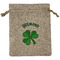 St. Patrick's Day Medium Burlap Gift Bag - Front (Personalized)