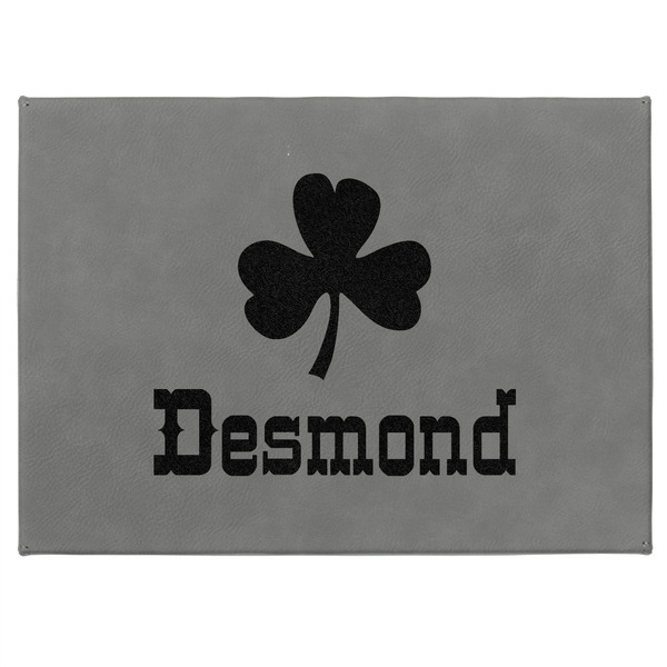 St. Patrick's Day Medium Gift Box with Engraved Leather Lid - Approval