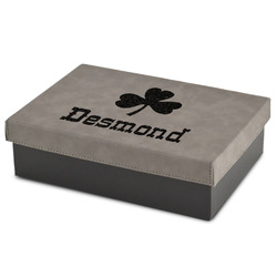 St. Patrick's Day Gift Boxes w/ Engraved Leather Lid (Personalized)