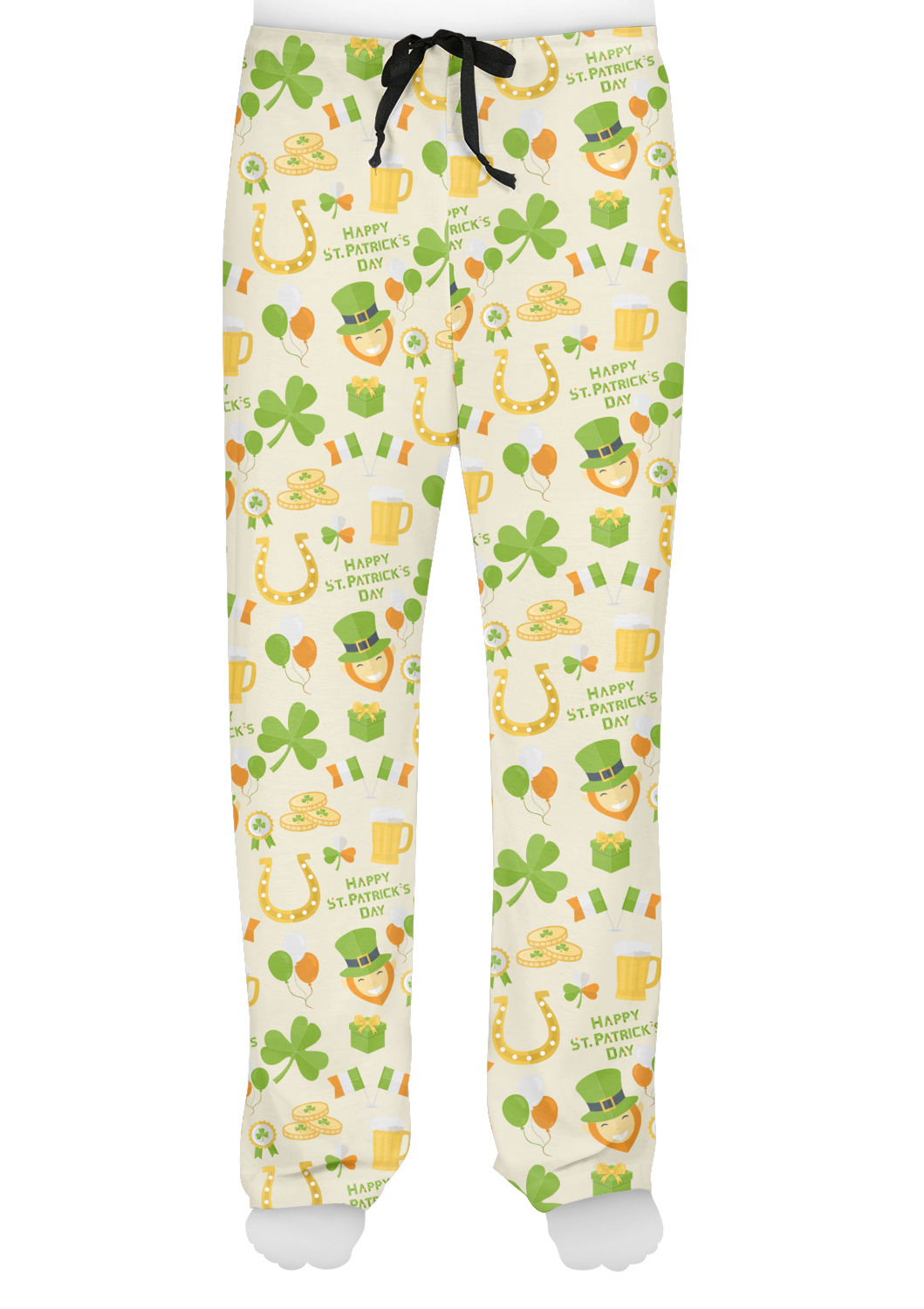 Custom St. Patrick's Day Mens Pajama Pants - L | YouCustomizeIt