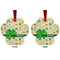 St. Patrick's Day Metal Paw Ornament - Front and Back