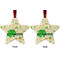 St. Patrick's Day Metal Star Ornament - Front and Back