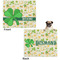 St. Patrick's Day Microfleece Dog Blanket - Large- Front & Back