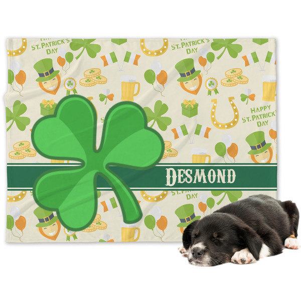 Custom St. Patrick's Day Dog Blanket - Regular (Personalized)