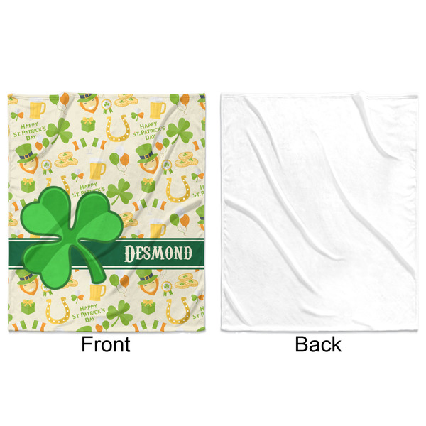 St. Patrick's Day Minky Blanket - 50"x60" - Single Sided - Front & Back
