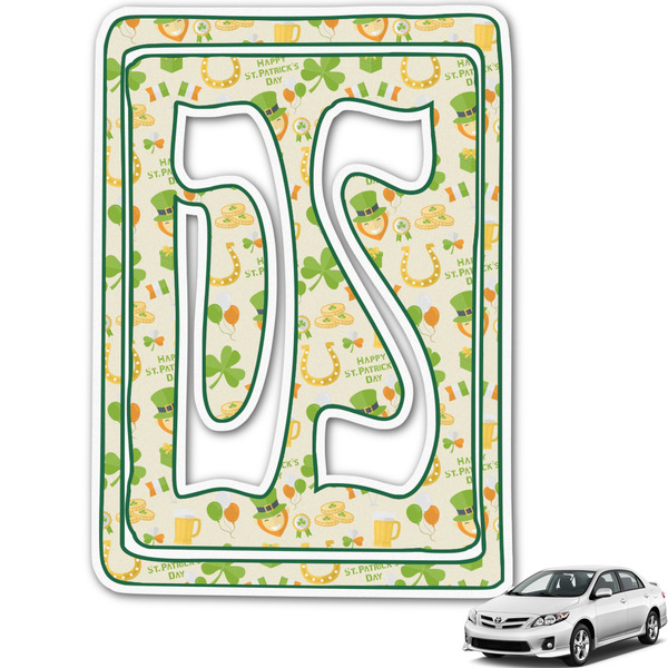 Custom St. Patrick's Day Monogram Car Decal (Personalized)