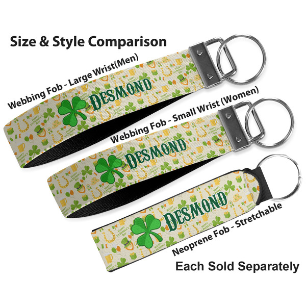 St. Patrick's Day Multiple Key Ring comparison sizes