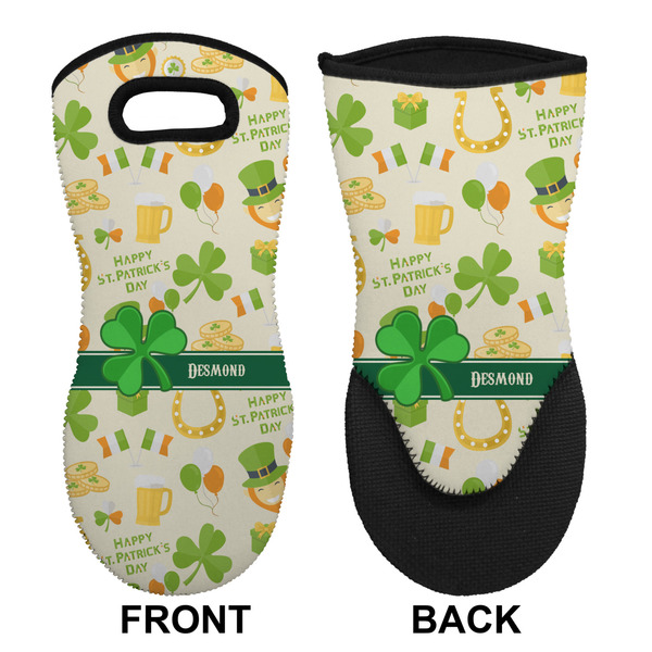 St. Patrick's Day Neoprene Oven Mitt (Front & Back)