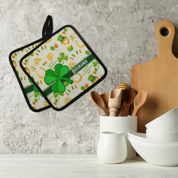 St. Patrick's Day Neoprene Pot Holder - Set of 2  LIFESTYLE