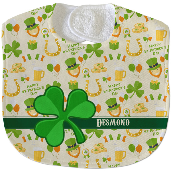 St. Patrick's Day New Baby Bib - Closed and Folded