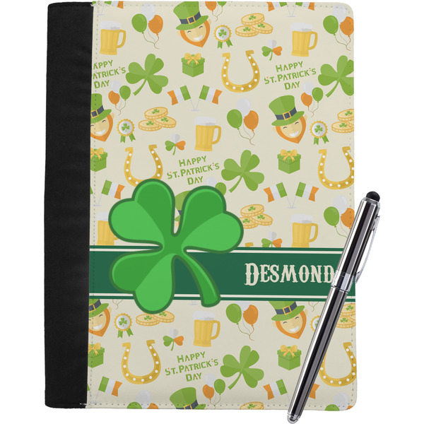 Custom St. Patrick's Day Notebook Padfolio - Large w/ Name or Text