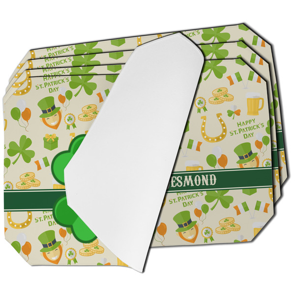 Custom St. Patrick's Day Dining Table Mat - Octagon - Set of 4 (Single-Sided) w/ Name or Text