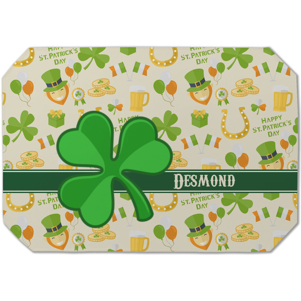 Custom St. Patrick's Day Dining Table Mat - Octagon (Single-Sided) w/ Name or Text