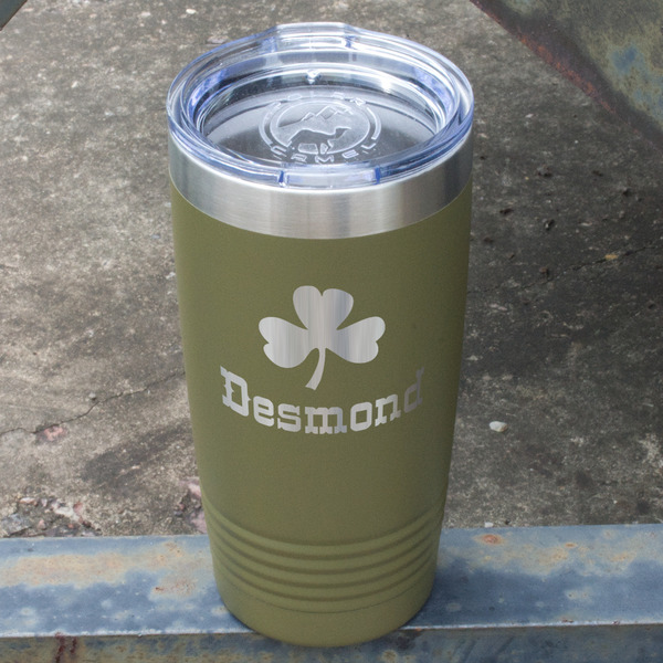 St. Patrick's Day Olive Polar Camel Tumbler - 20oz - Angled
