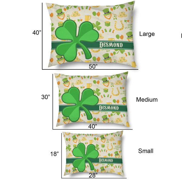St. Patrick's Day Outdoor Dog Beds - SIZE CHART