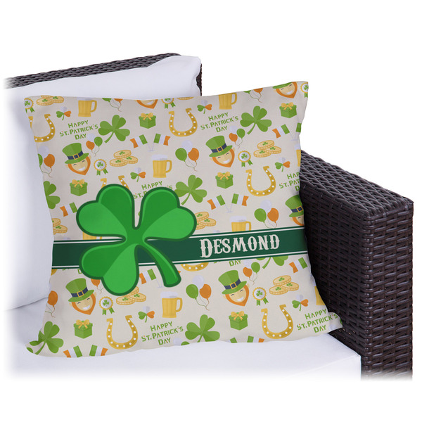 Custom St. Patrick's Day Outdoor Pillow - 16" (Personalized)