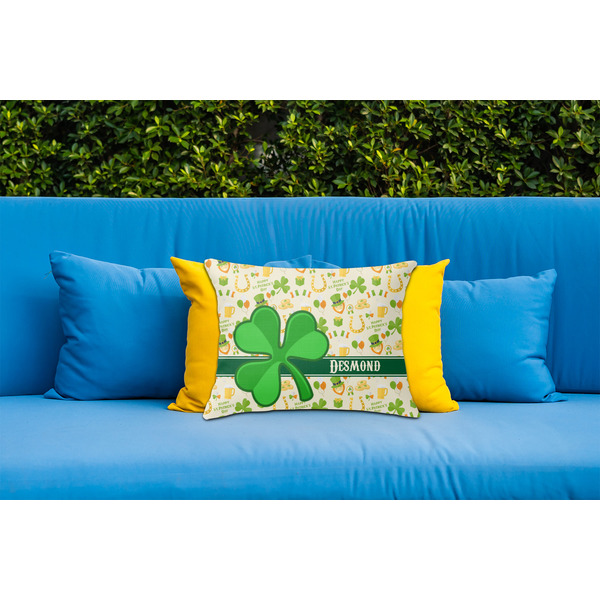 St. Patrick's Day Outdoor Throw Pillow  - LIFESTYLE (Rectangular - 20x14)