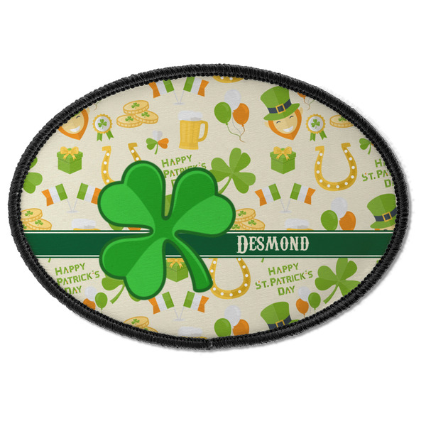 Custom St. Patrick's Day Iron On Oval Patch w/ Name or Text