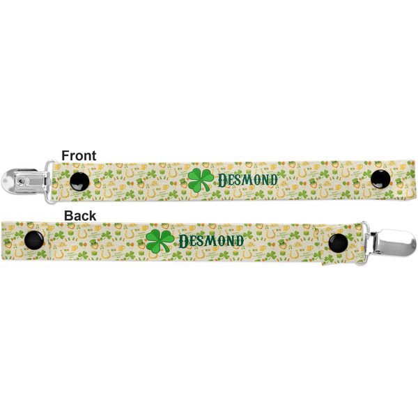 St. Patrick's Day Pacifier Clip - Front and Back
