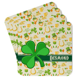 St. Patrick's Day Paper Coasters w/ Name or Text