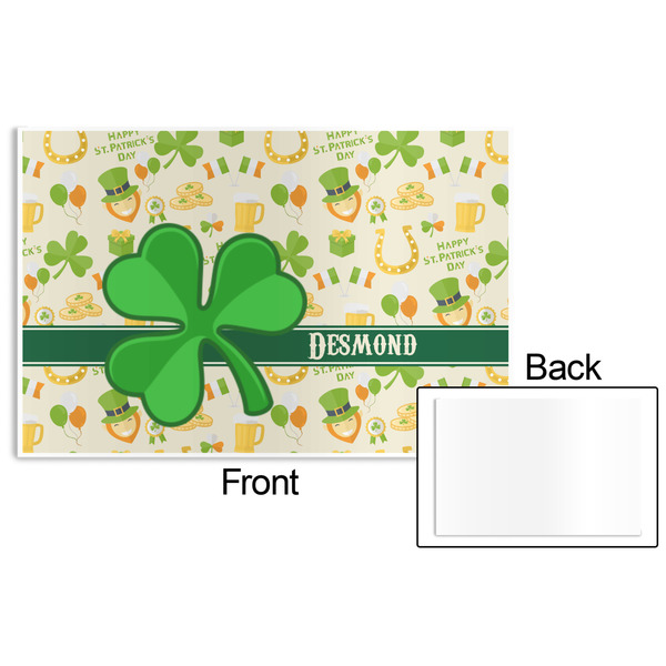 St. Patrick's Day Disposable Paper Placemat - Front & Back