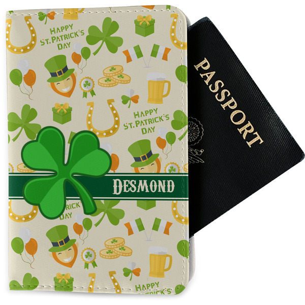 Custom St. Patrick's Day Passport Holder - Fabric (Personalized)