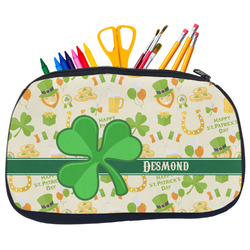 St. Patrick's Day Neoprene Pencil Case - Medium w/ Name or Text