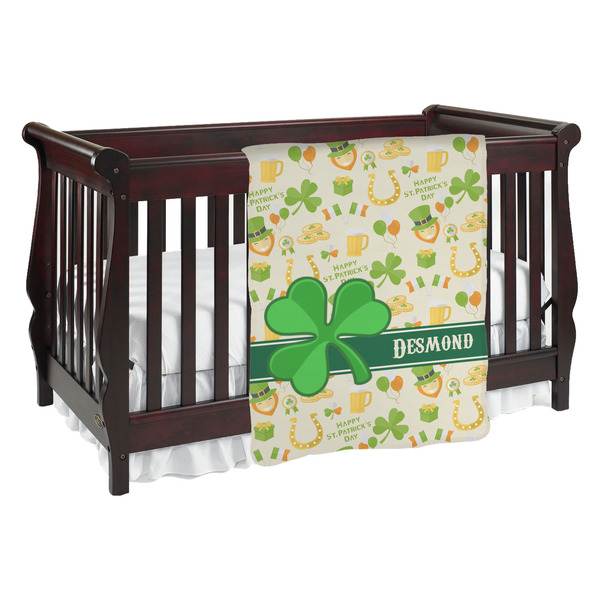 Custom St. Patrick's Day Baby Blanket (Single Sided) (Personalized)