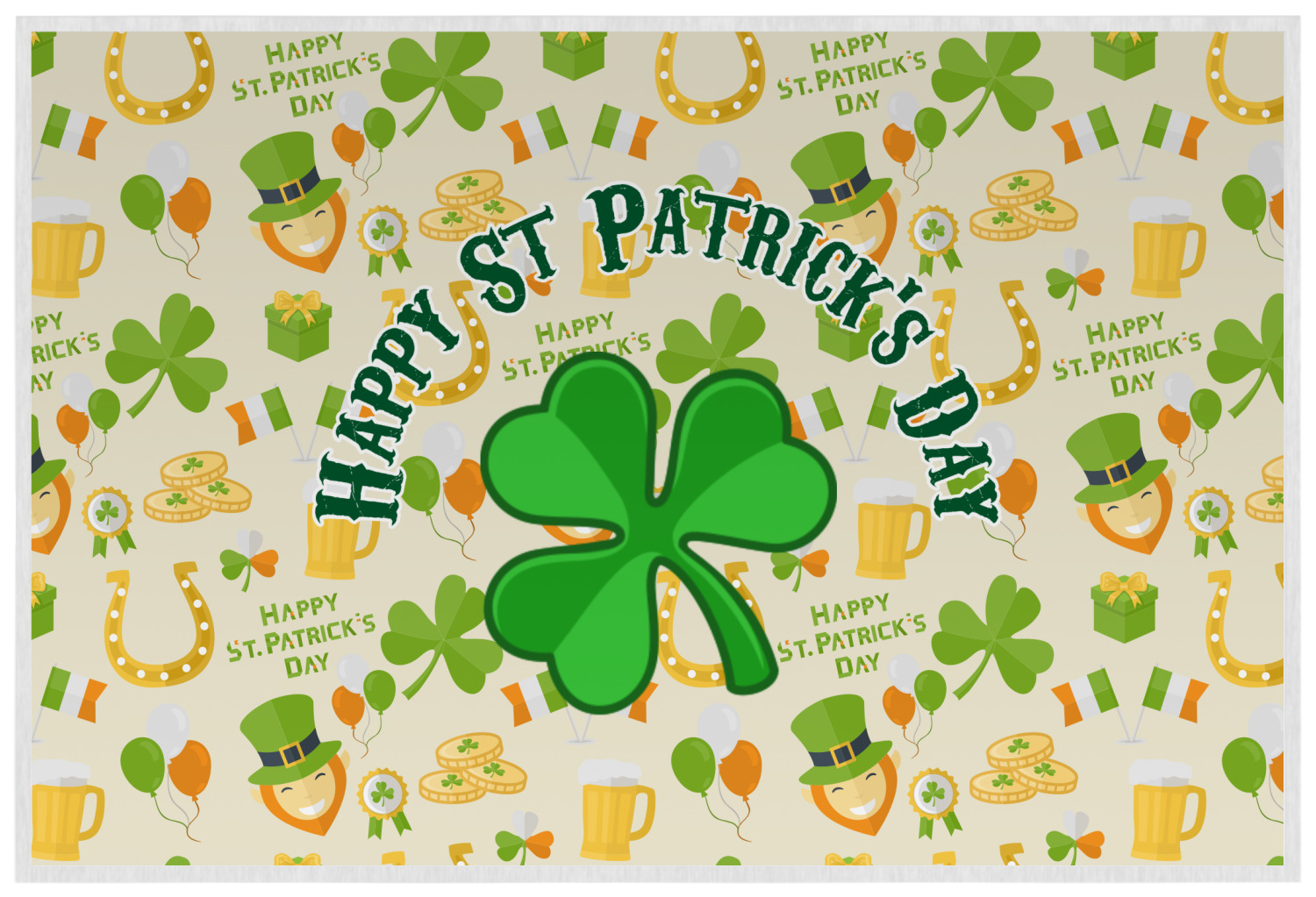 St. Patrick's Day Placemat (Laminated) (Personalized) YouCustomizeIt