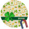St. Patrick's Day Round Fridge Magnet (Personalized)