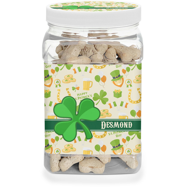 Custom St. Patrick's Day Dog Treat Jar (Personalized)