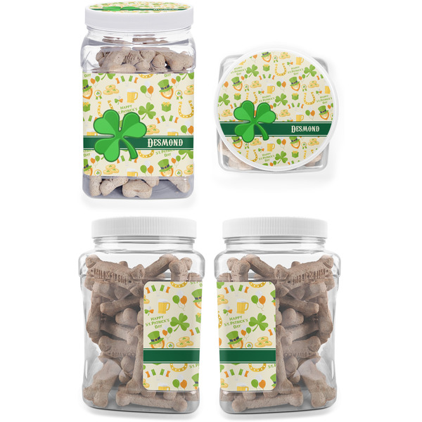 St. Patrick's Day Pet Treat Jar - Multiple Angles