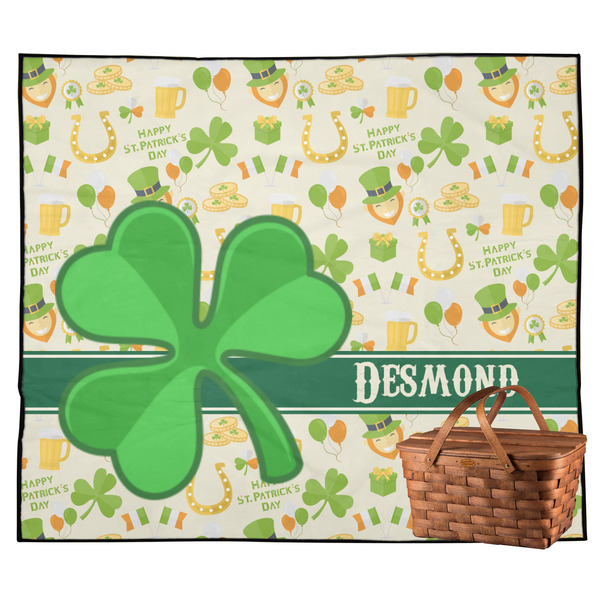 Custom St. Patrick's Day Outdoor Picnic Blanket (Personalized)