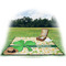 St. Patrick's Day Picnic Blanket - with Basket Hat and Book - in Use