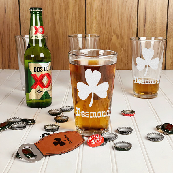 St. Patrick's Day Pint Glasses - In Context