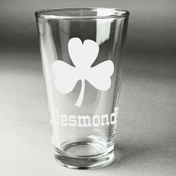 St. Patrick's Day Pint Glass - Engraved (Single) (Personalized)